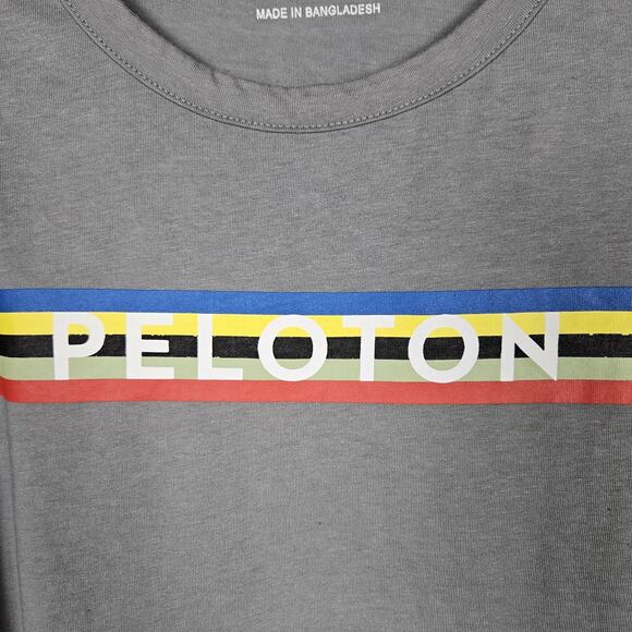 Peloton Womens US Studio Side Slit Tank Top Gray Athletic Cycling Active Size M - Picture 6 of 14